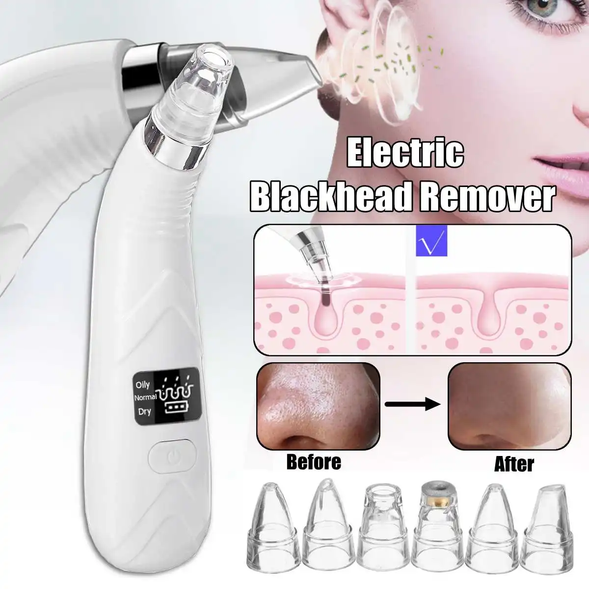 

3 Gears USB Electric Face Cleanser Vacuum Pore Cleaner Facial Skin Care Blackhead Remover +6 Cosmetology Heads