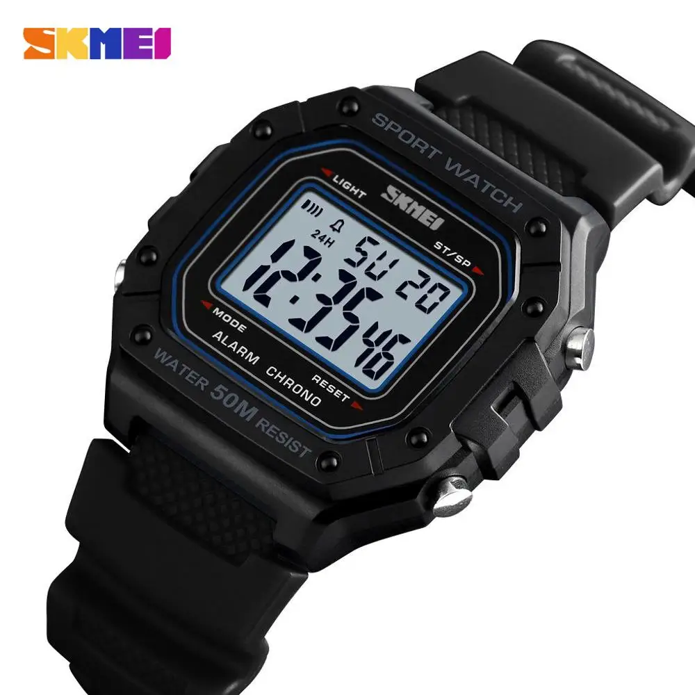2020 SKMEI Men's Top Brand Wristwatch Men Sport Watch Military Male Digital Watch 5Bar Waterproof Clock Relogio Masculino 1496