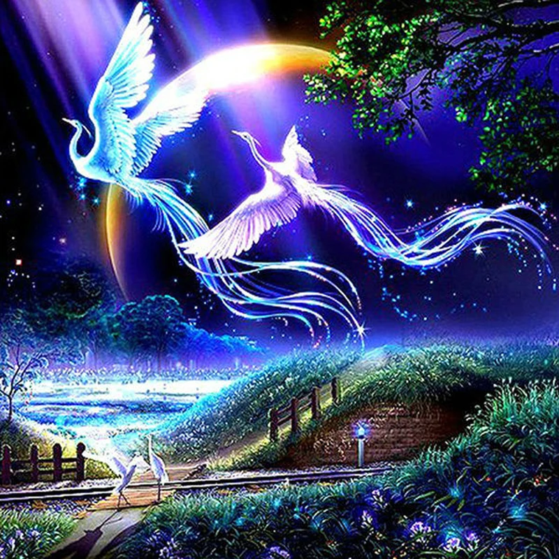 GLymg Diy рукоделие полная Алмазная картина крестиком животное Павлин Птицы