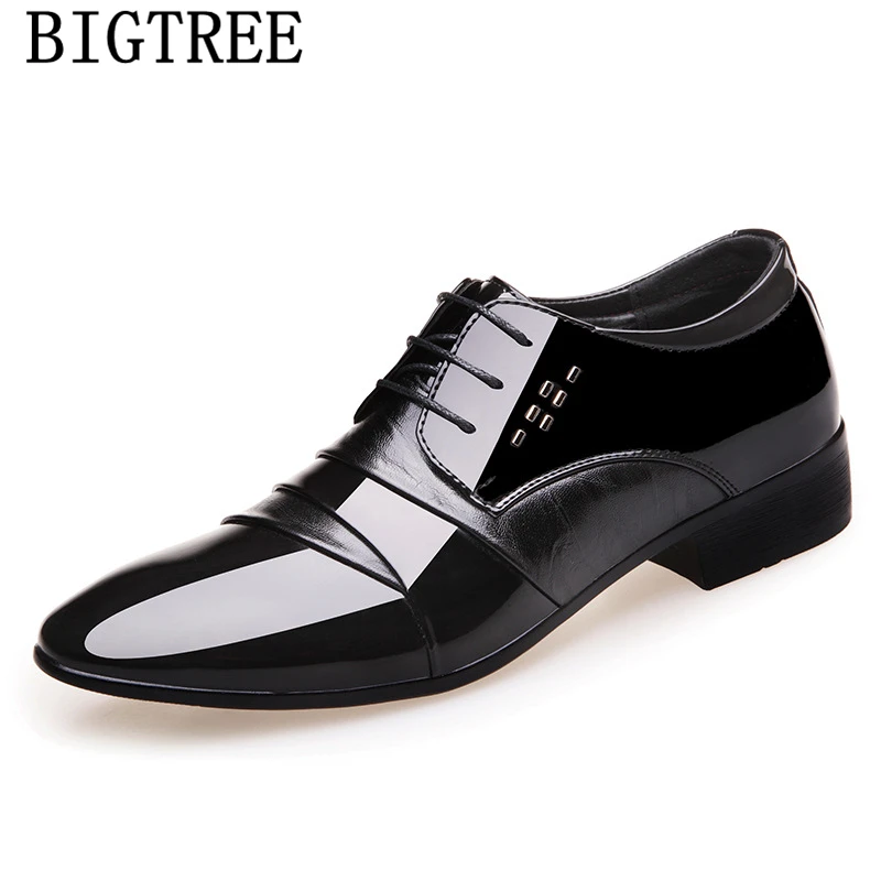 Mens Oxford Dress Shoes Patent Leather For Men Coiffeur Wedding Formal Luxury Brand Zapatos Italianos Vestir | Обувь