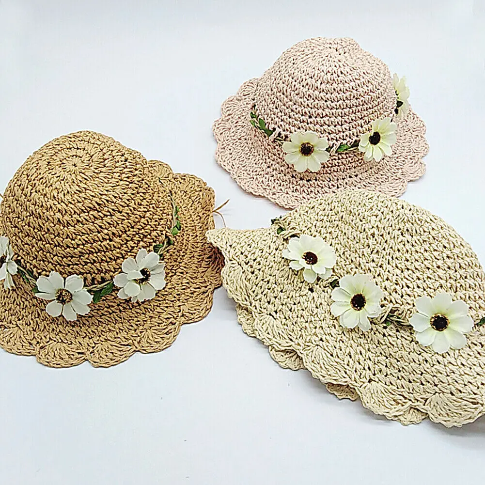 Соломенные шляпы для путешествий маленьких девочек Детские дышащие летние