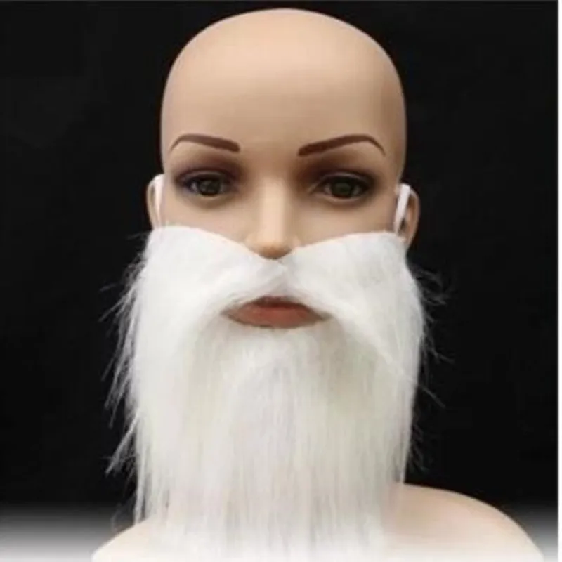 Черно-белый Санта Клаус Поддельные Усы Борода Косплей платье реквизит вечерние s