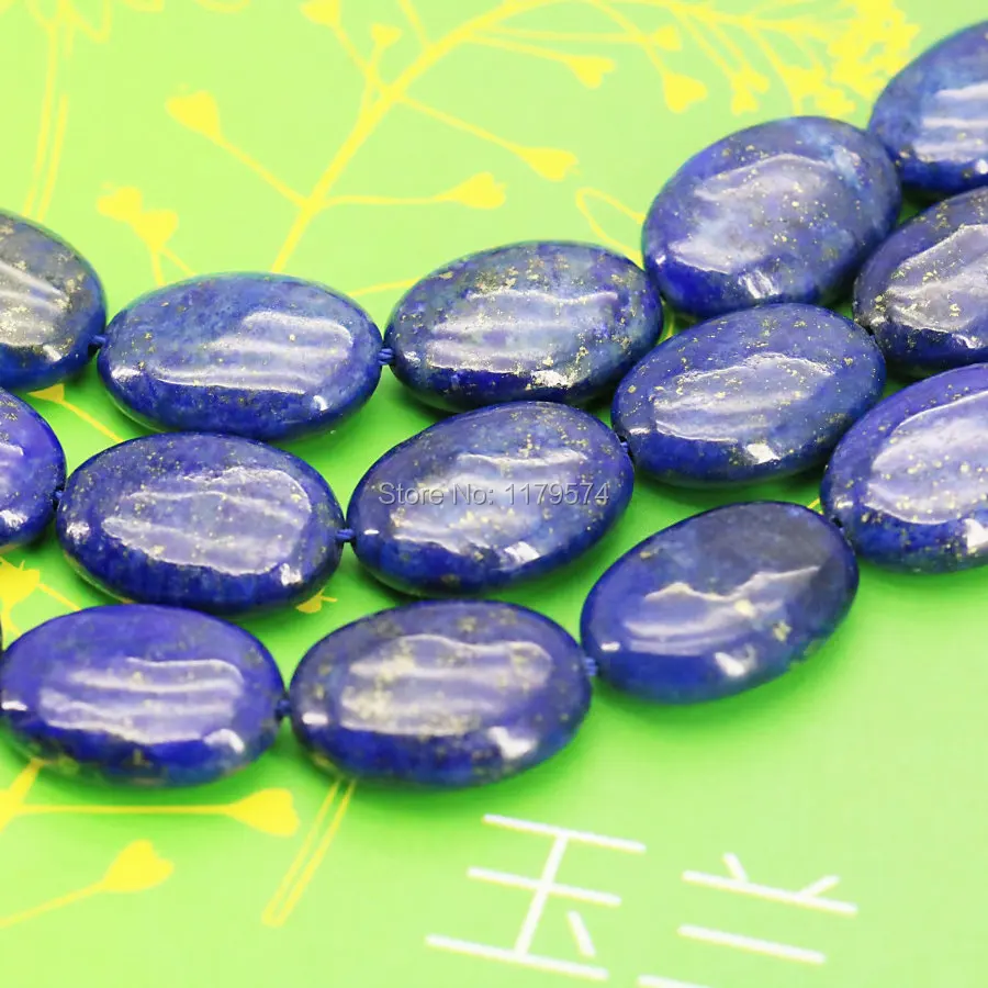 

13*18mm Wholesale Accessories Crafts Lapis lazuli Ellipse Loose Beads Natural Stone Jewelry Making Design Girls Gifts 15inch