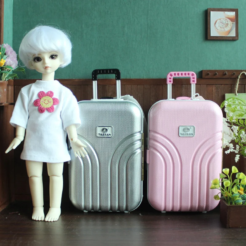 LIMPOPO 1/4 1/6 BJD куклы можно использовать чемоданы для багажа Розовый Серебристый