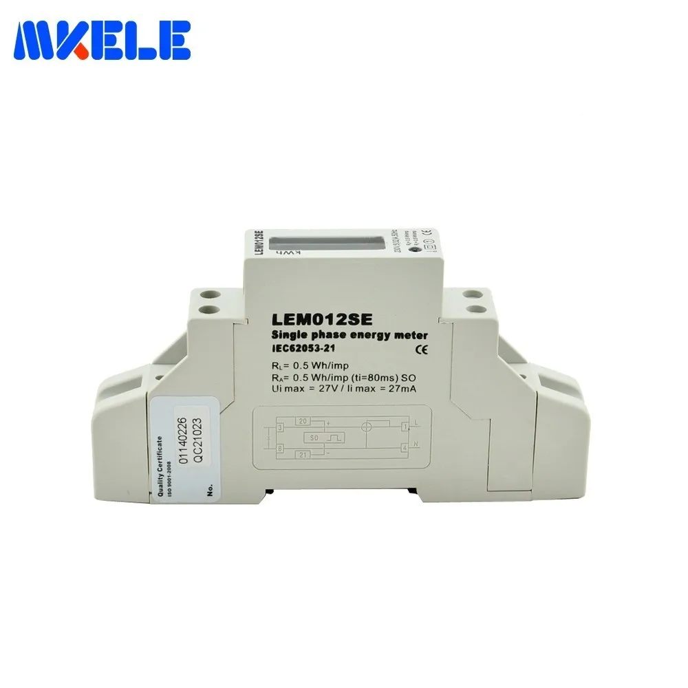 MK-LEM012SE AC din-рейка умный счетчик энергии ЖК-дисплей однофазный цифровой кВтч Ватт