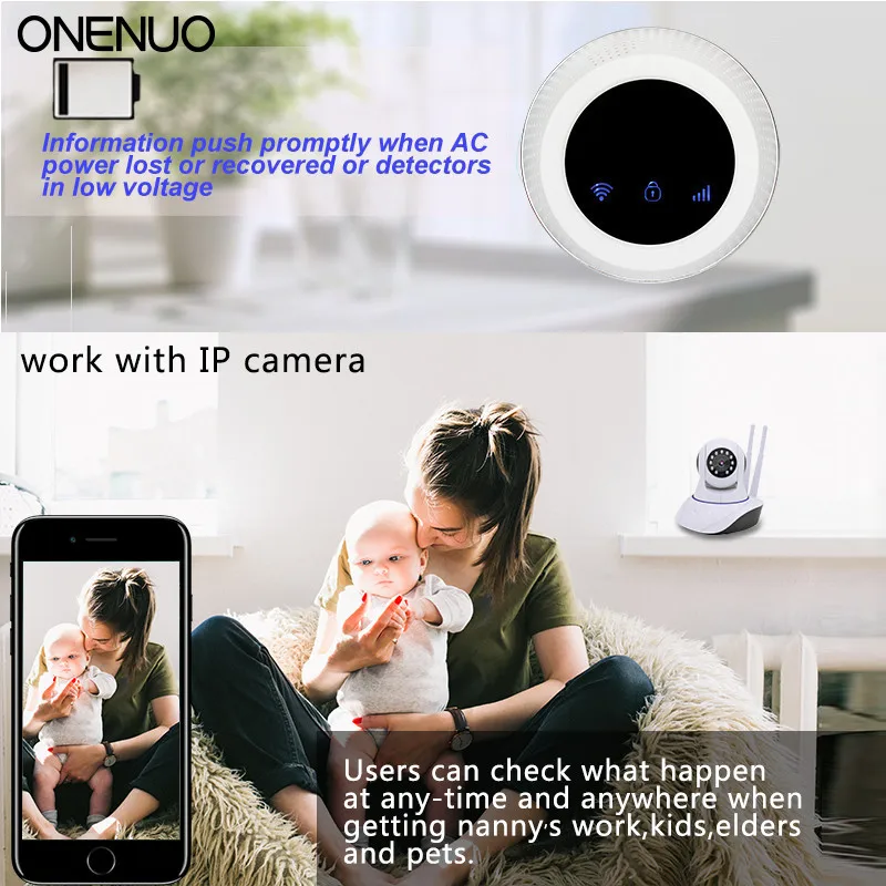 Бесплатная доставка WIFI + GSM интеллектуальная голосовая охранная сигнализация с 433