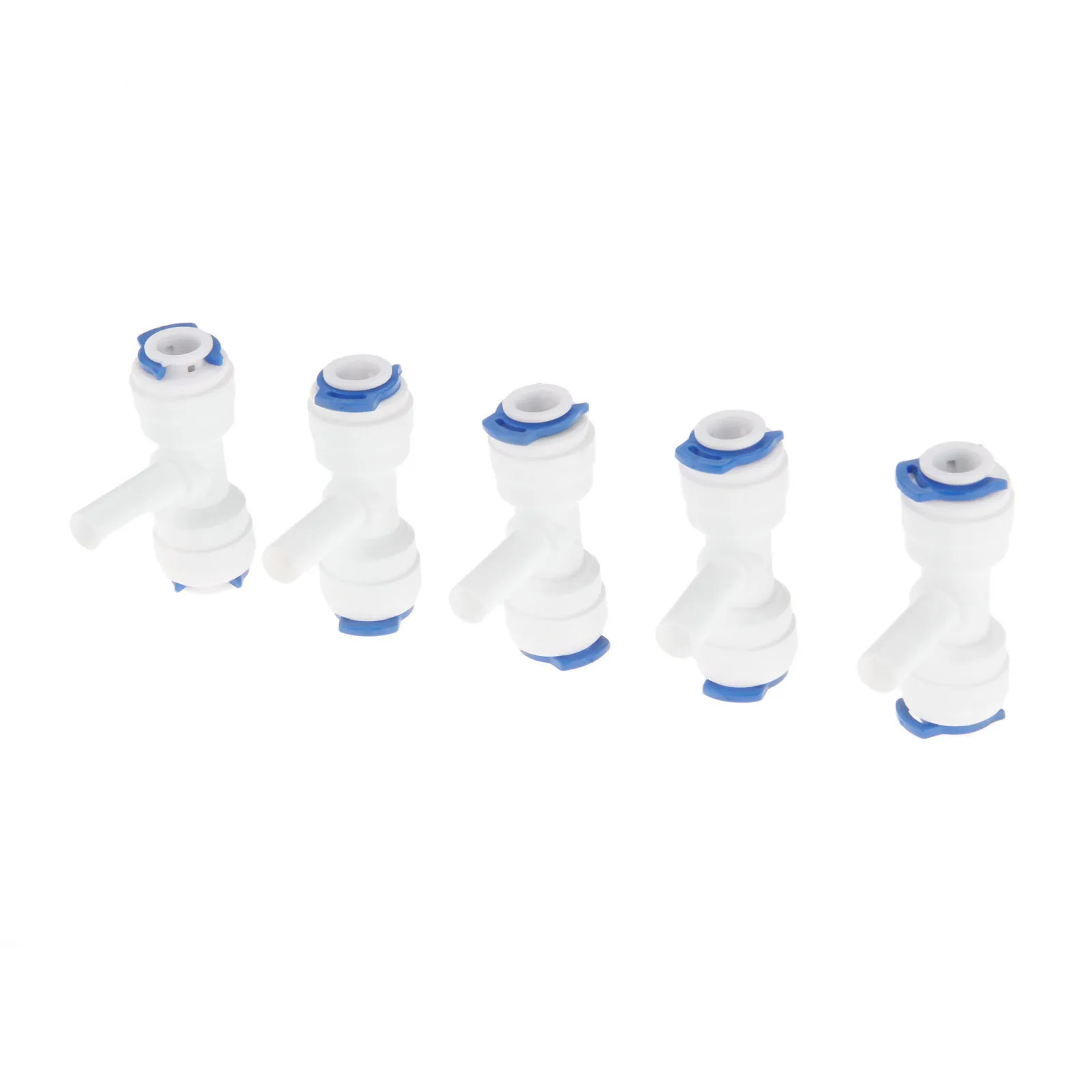 

5 шт., соединительная муфта для аквариумной системы обратного осмоса, Т-образный тройник, шланг с наружным диаметром 1/4 дюйма, труба RO, пластиковый фитинг для воды, быстрый соединитель