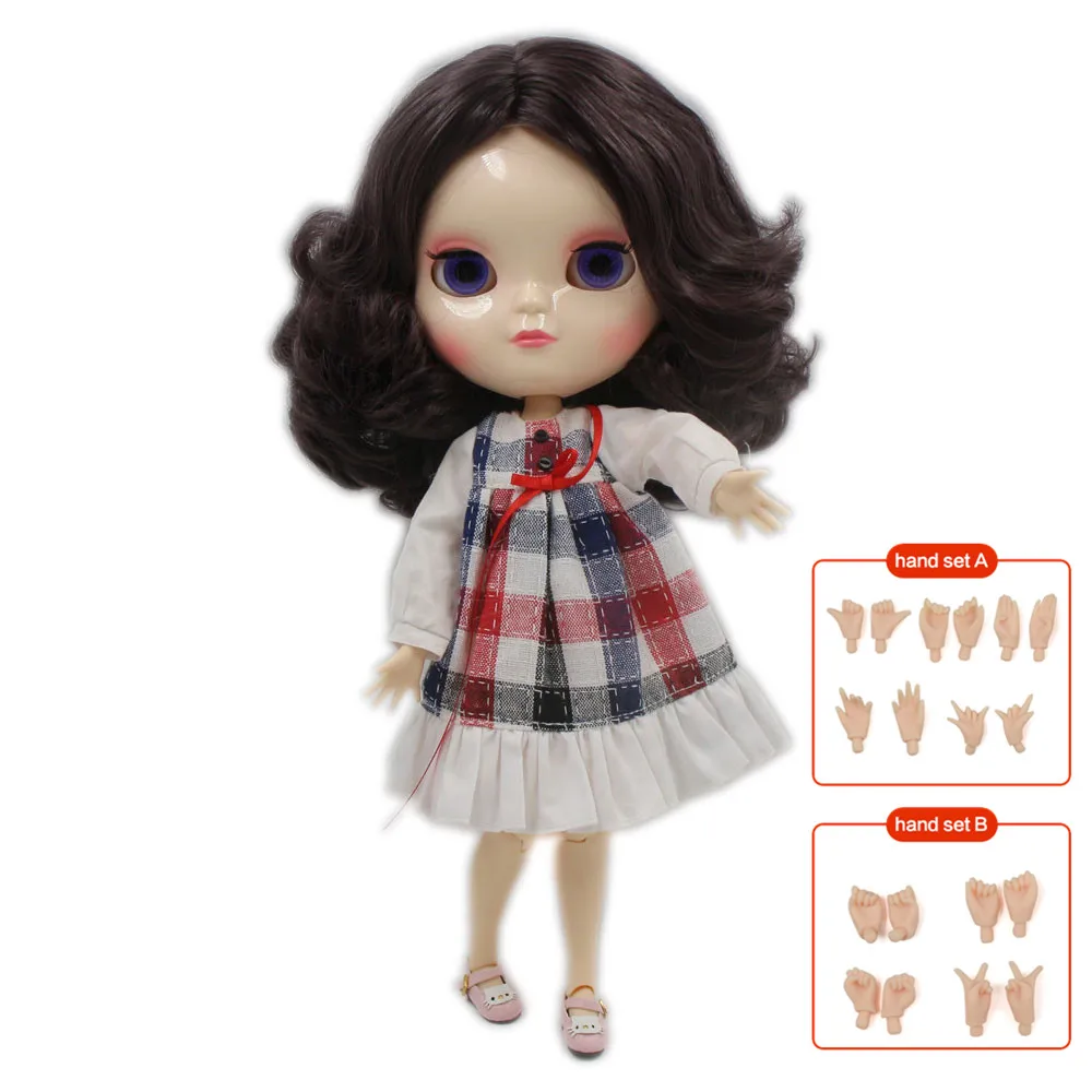 Кукла шарнирная короткая с черными волосами 30 см набором рук|Куклы| |