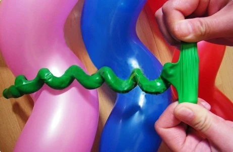 Бесплатная Shipping100Pcs/Лот Красочные Длинная спиральная Латекс винтовые воздушные