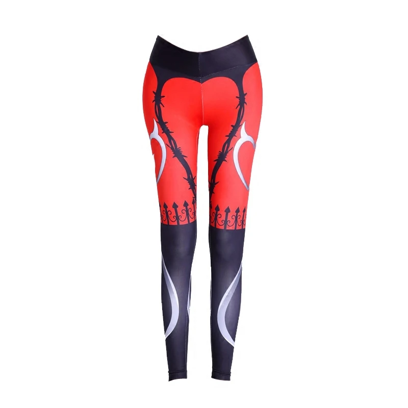 Printed Leggings Женские штаны для йоги с высокой талией, эластичные длинные спортивные Леггинсы для фитнеса, бега, тренировок, женские компрессионные обтягивающие штаны - Цвет: Printed Leggings