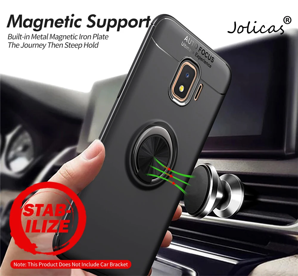 Для Samsung Galaxy J2 Core чехол цветной металлический кольцевой магнитный держатель