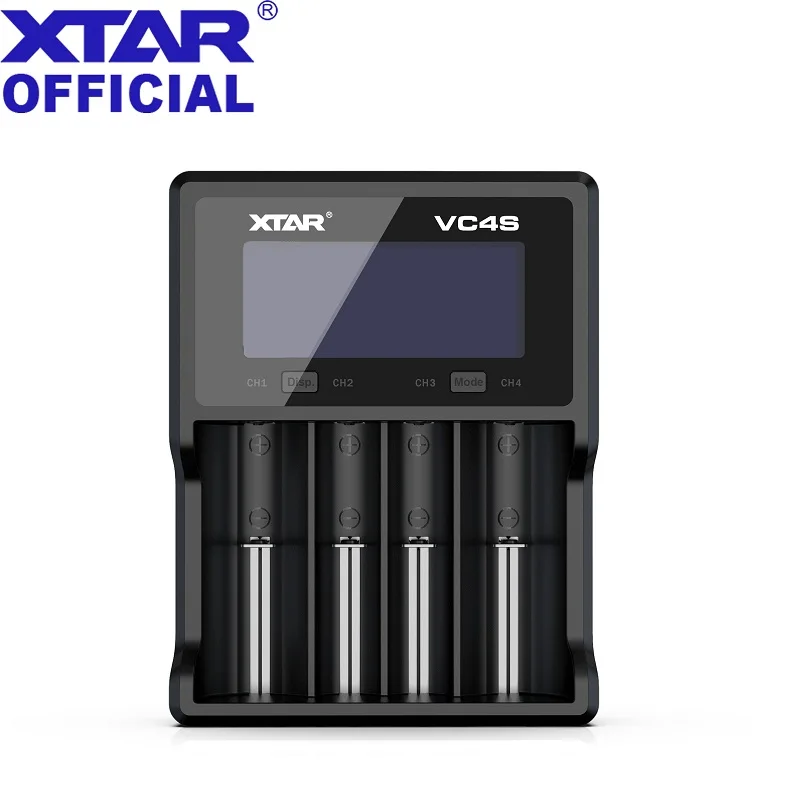 VC4S XTAR ЖК-дисплей Зарядное устройство QC 3,0 быстрой зарядки для VC4S/VC2S Мощность банк Зарядное устройство/VC2 VC4 USB Зарядное устройство 20700 21700 18650 Батарея Зарядное устройство - Цвет: VC4S