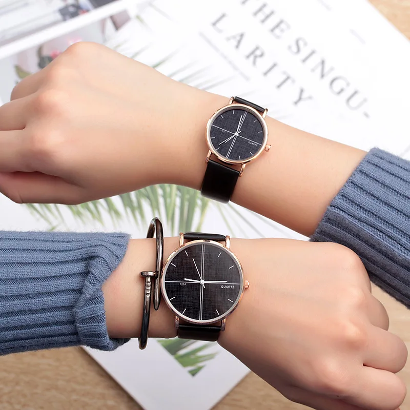 Модные детские наручные часы из искусственной кожи простой детский браслет для