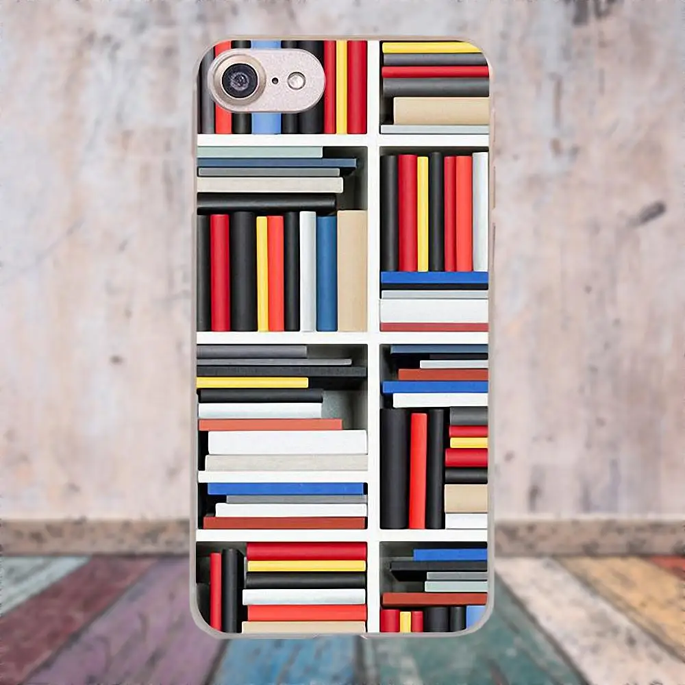 Винтажные книжные полки с изображением библиотеки уникальные для Apple iPhone 4 4S 5 5C SE 6
