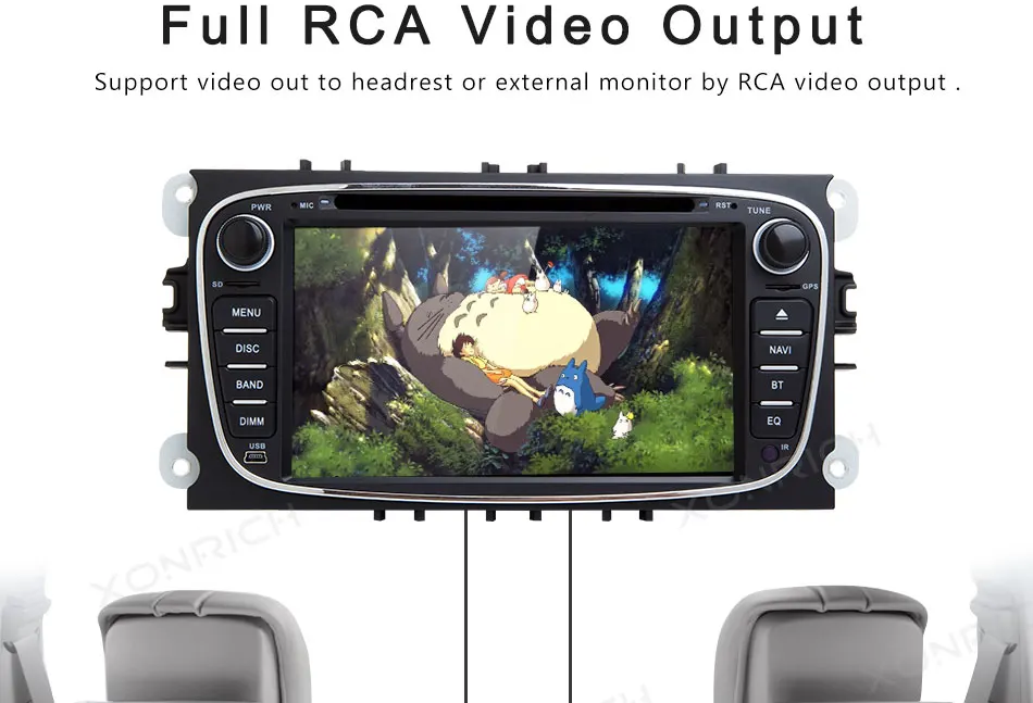 Xonrich Автомобильный мультимедийный плеер Android 8,1 gps Авто 2 Din для Ford Focus 2 Mondeo 4 S-Max C-Max Galaxy Kuga транзит подключения