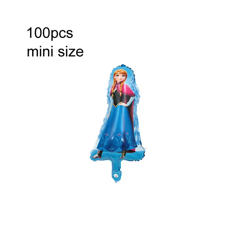 100pc mini anna 100 шт мини размер принцесса Золушка& Белль& Белоснежка фольга праздничные надувные шары товары для праздника - Цвет: 100pc mini anna