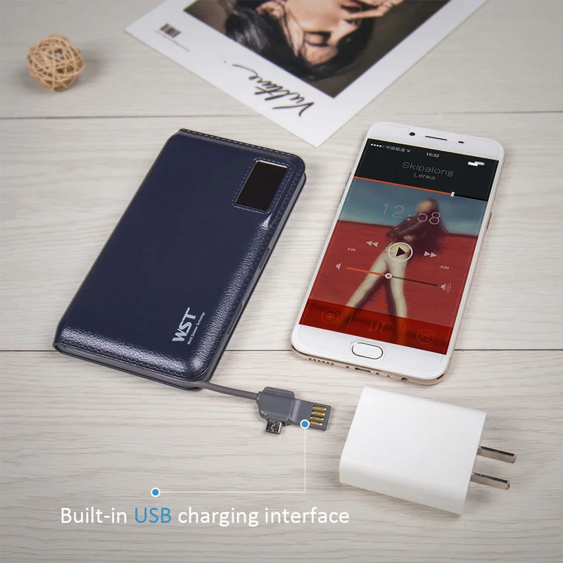 Внешний аккумулятор WST на 10000 мА · ч со светодиодным дисплеем|usb battery charger|wst power