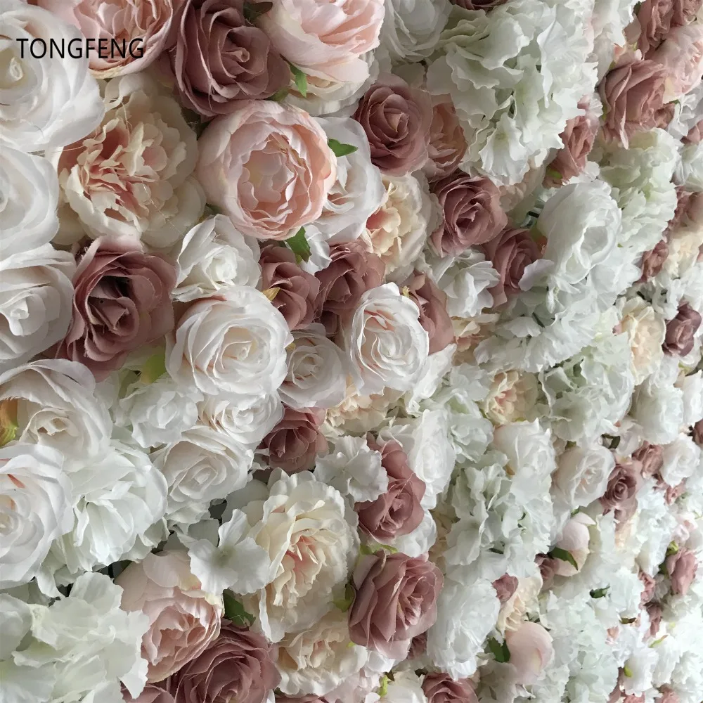 TONGFENG смешанные цвета, 10 шт./лот, искусственный шелк, роза, пион, 3D цветок, настенная панель, свадебный фон, украшение, цветок, дорожка, свадьба