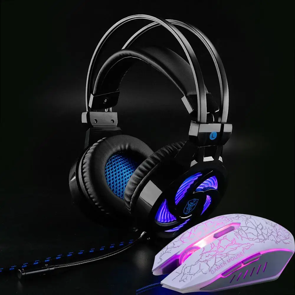 USB855 led bk-B1 Soyto, USB, стерео игровая гарнитура, 7,1, Virtual Surround Bass, игровые наушники с микрофоном, светодиодный светильник для компьютера, ПК, геймера - Цвет: USB855 led bk-B1