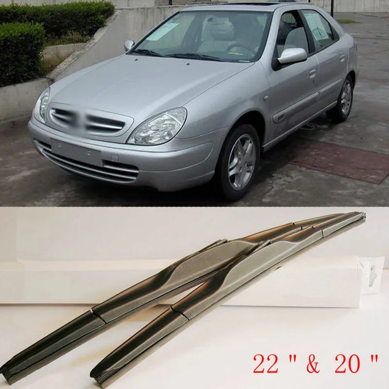 Аэродинамические бескаркасные резиновые стеклоочистители для U Hook Citroen Xsara 2000