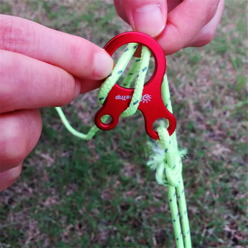 10 шт./пакет палаточная витая веревка Пряжка многофункциональный 3 отверстия Antislip