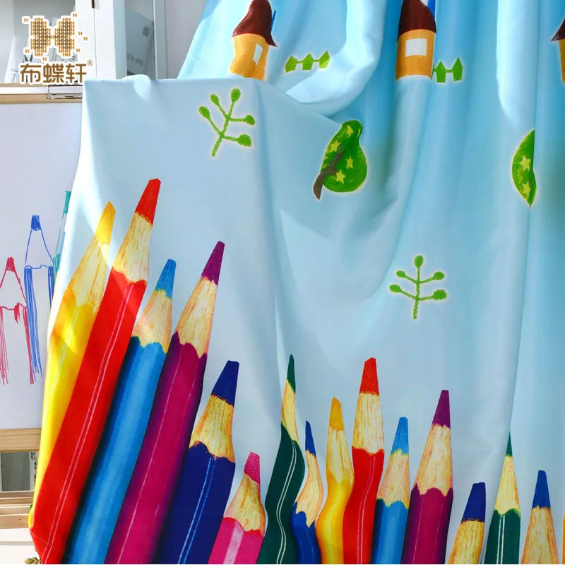 Занавески с рисунком радужных карандашей занавески для детской комнаты спальни