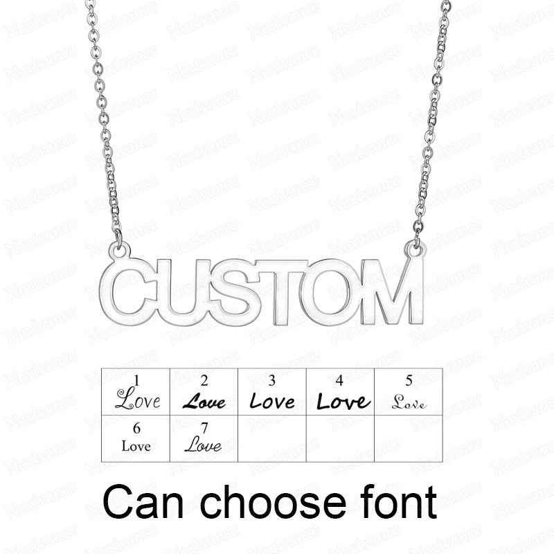 

Nextvance Personalized Arabic Name Necklace 316L Stainless Steel Custom Chain Necklaces For Creative Gift Unisex Jewelry