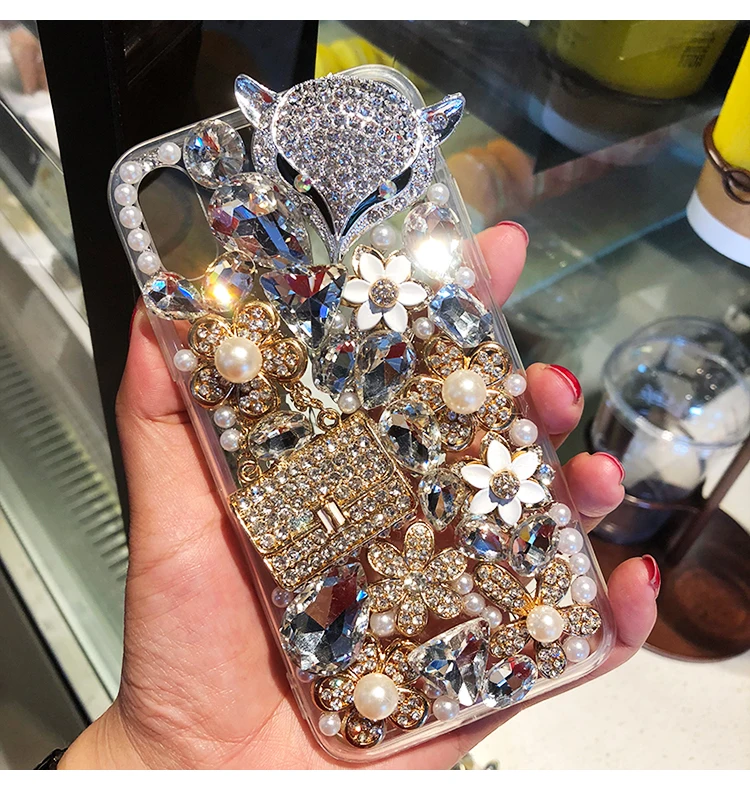 Luxury Diamond Phone Cover Case For Samsung Galaxy Note 9 8 7 5 C10 C9 Pro C7 Soft Back Cases |