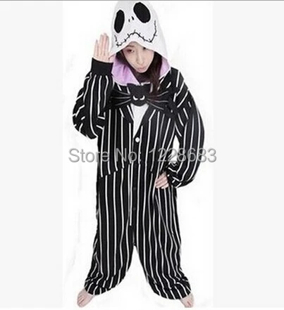 Новый взрослый вечерние Джек Скеллингтон Пижамный комбинезон размера плюс от XS