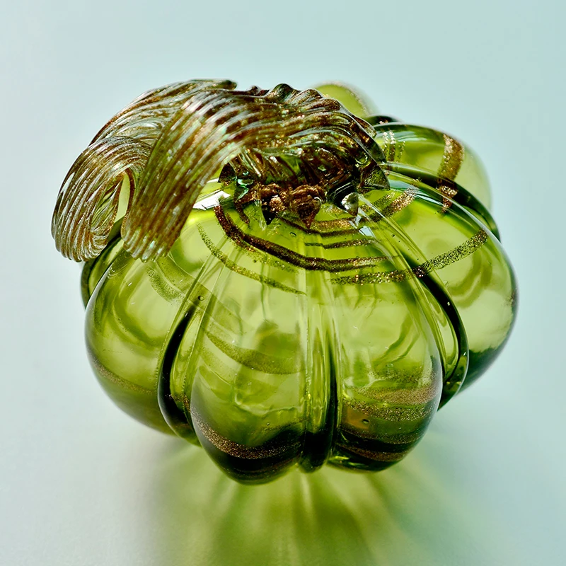 Европейский цвет стеклянная тыква прозрачные поделки украшения на Хэллоуин