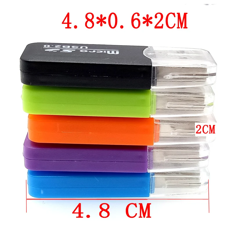 RSExplorer высокое качество мини USB 2 0 кард-ридер для Micro SD TF адаптер Plug and Play красочный