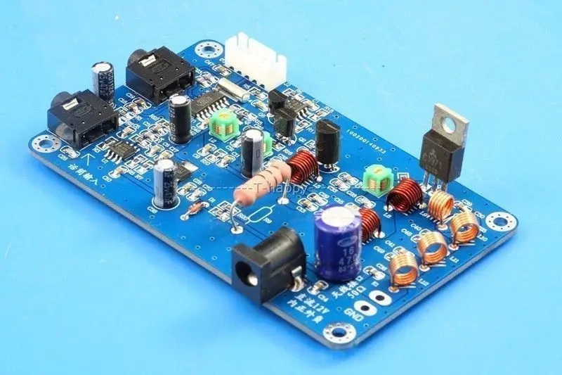 Собранные FM 7 Вт PLL стерео передатчик Максимальная мощность 18 приемник 76 м 108 мГц