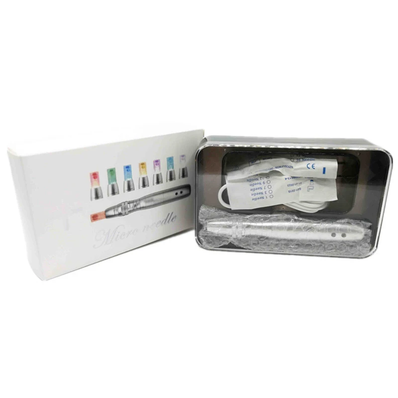 7 световых электрических LED фотон Дерма Ручка микро крошечные иглы стимулируют