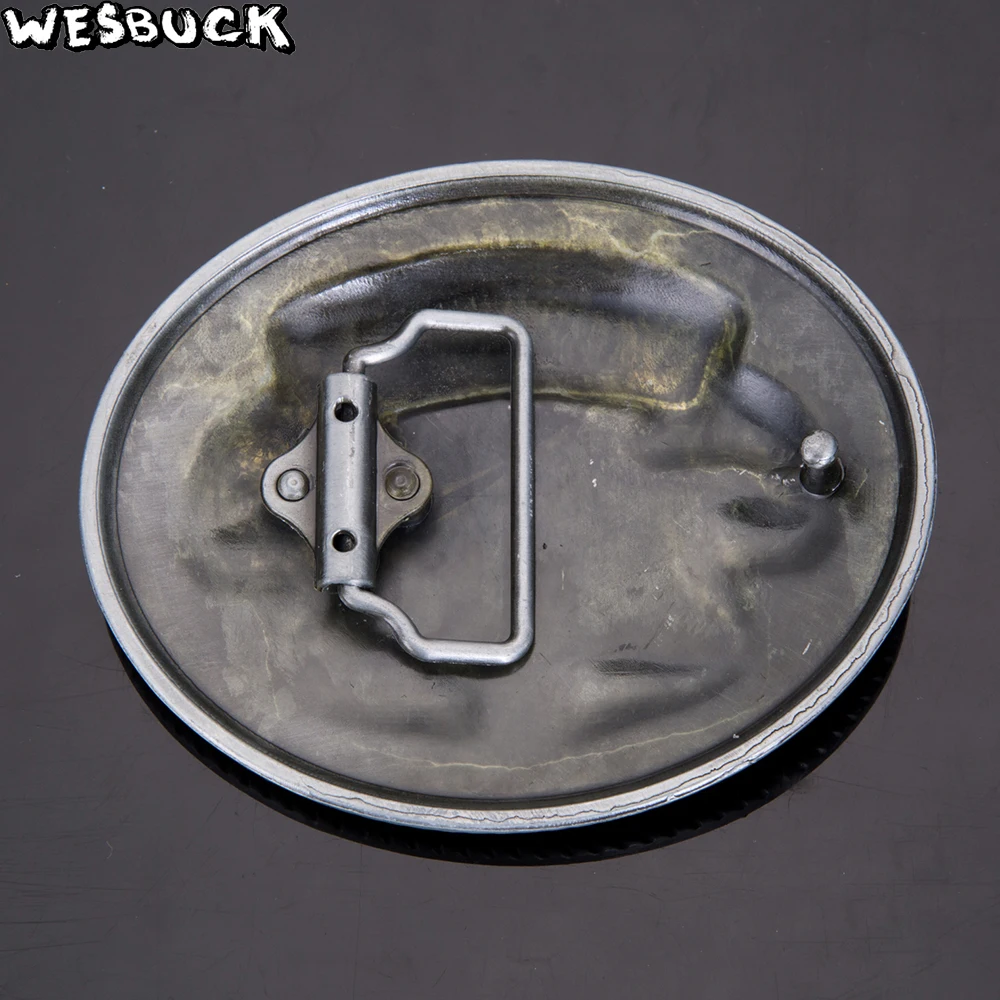 WesBuck новый серебристый цвет ремень пряжка металлический ковбойский голова