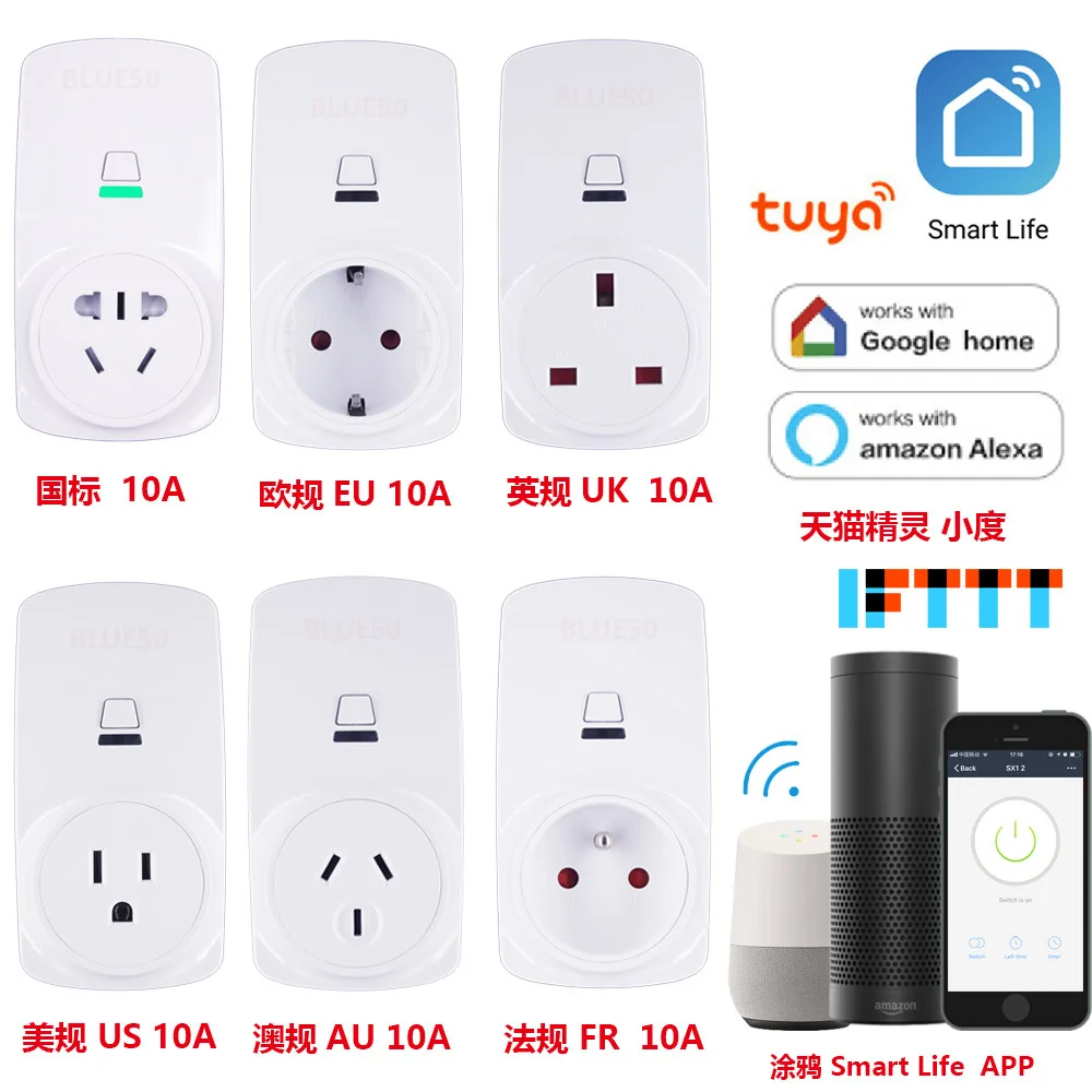 Умная розетка Wifi американская Британская французская австралийская