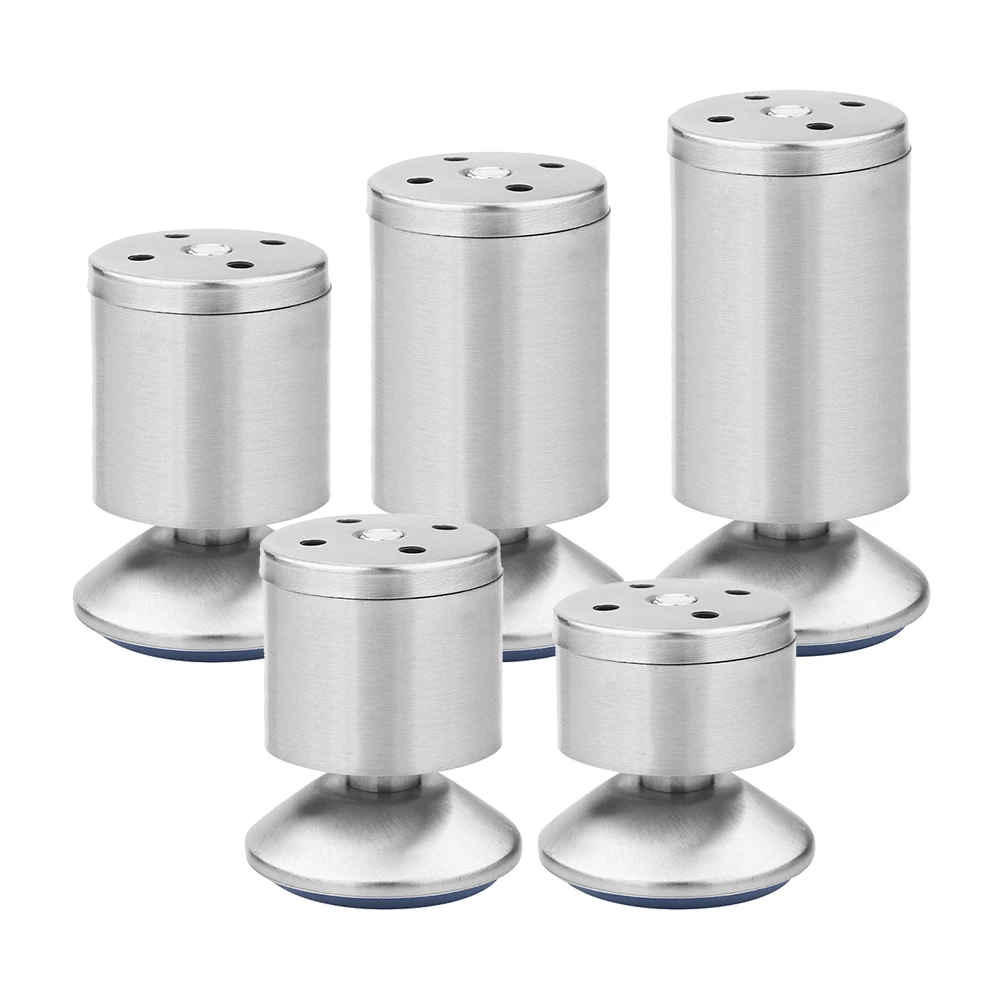 

4PCS 8CM Height 304 Stainless Steel Adjustable Furniture Legs Cabinet Table Sofa Bed Feet Legs