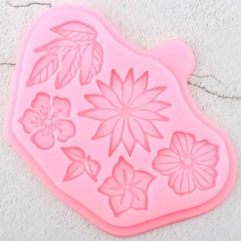 Sugarcraft цветок силиконовая форма листья конфеты Полимерная глина помадки формы