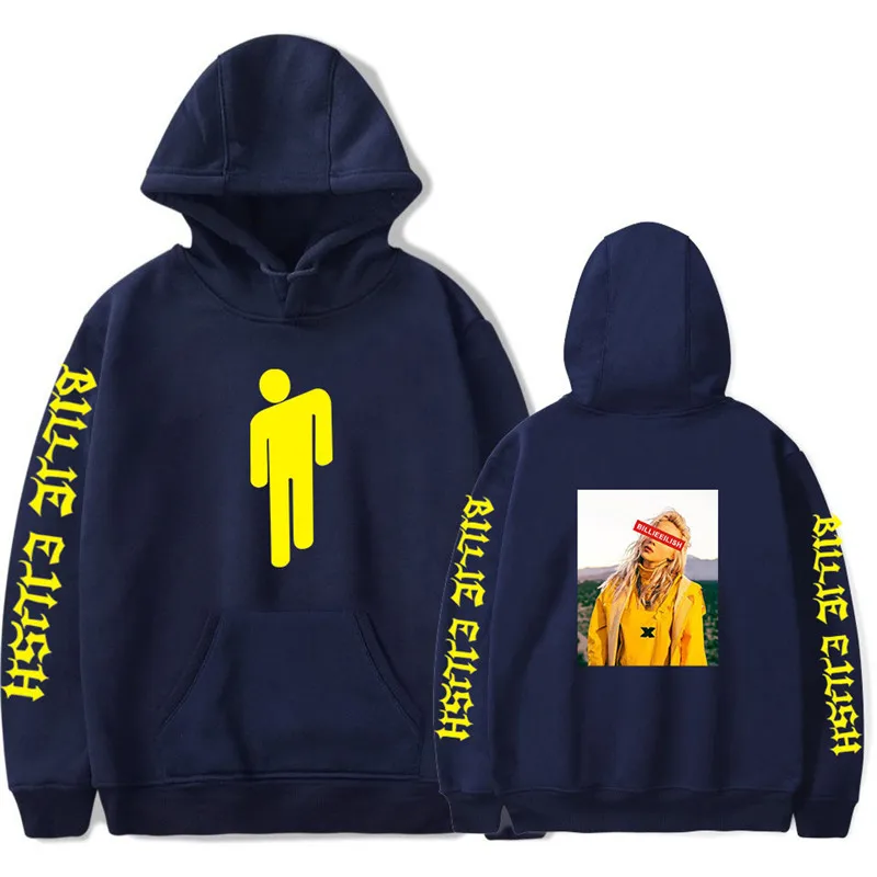 Billie Eilish, толстовка с капюшоном, топы с капюшоном, толстовки, Модные осенние свободные топы, сексуальные K-pops Harajuku топы, свитшоты для женщин и девушек