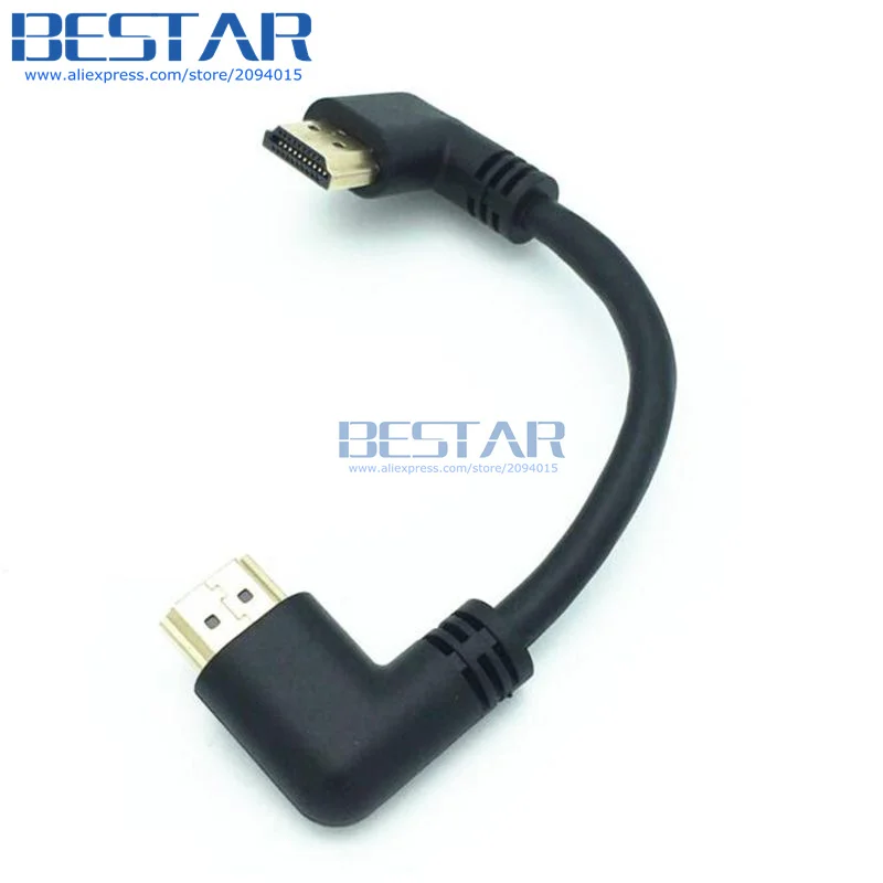 Удлинительный кабель с левым или правым углом HDMI 2 0 штекер на правый левый