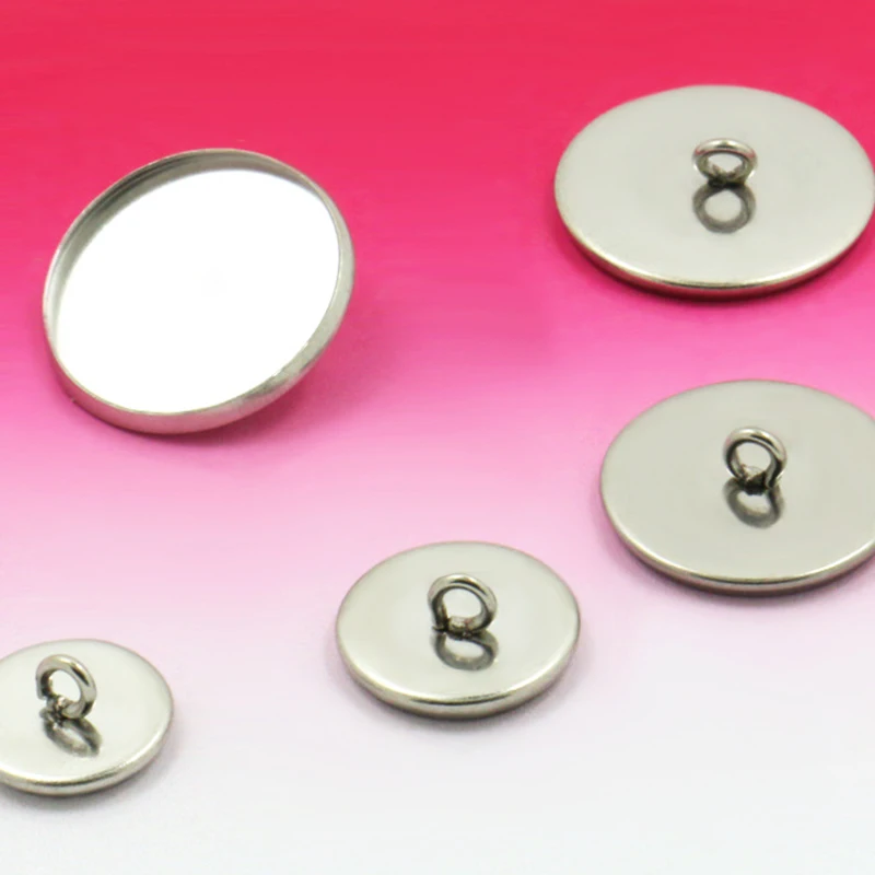 

30pcs Back buckle button cap into the 8/10/12/14/16/18/20MM inverted membrane stainless steel jewelry accessories wholesale