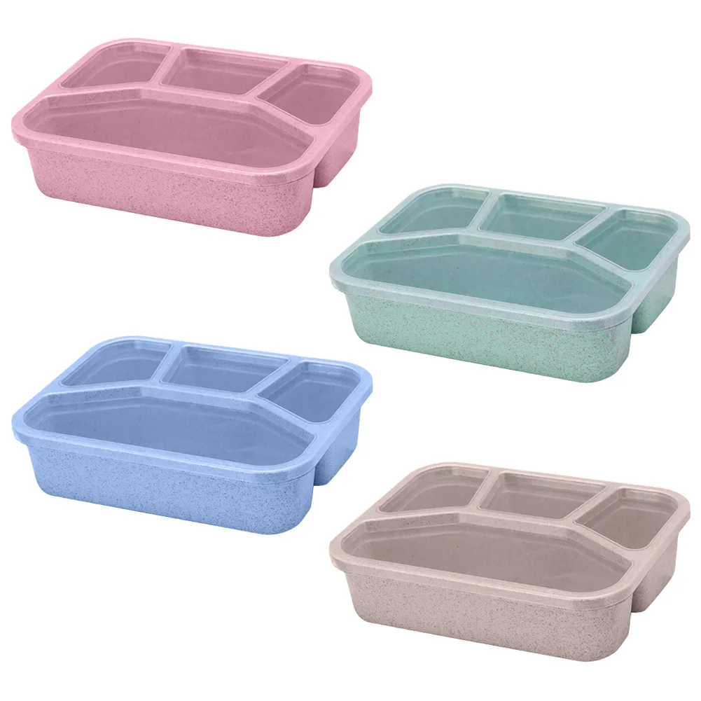 Портативный Ланч бокс с 4 ячейками контейнер для еды ланчбокс пикника хранения