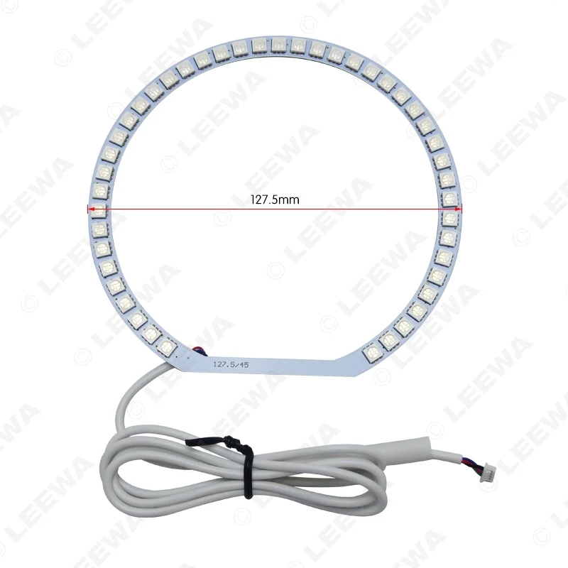 LEEWA 4X127.5mm Car RGB 5050SMD Flash LED Angel Eyes Halo Rings Daytime Running Light For BMW E39 OEM (01-03) Headlight #CA3398 |