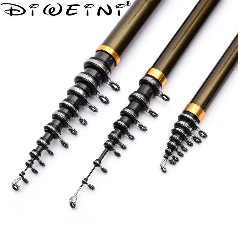 

New Army Green+Black Carbon Fiber Telescopic Fishing Rod 2.7m 3.6m 4.5m 5.4m 6.3m Spinning Fishing Rod Rock Fishing Rod