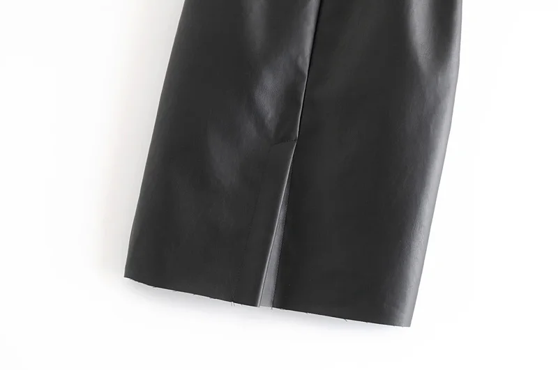 Heydress/ Осенняя винтажная юбка из искусственной кожи с бантом и поясом, с оборкой, с высокой посадкой, на молнии сзади, юбки, повседневные Faldas Mujer