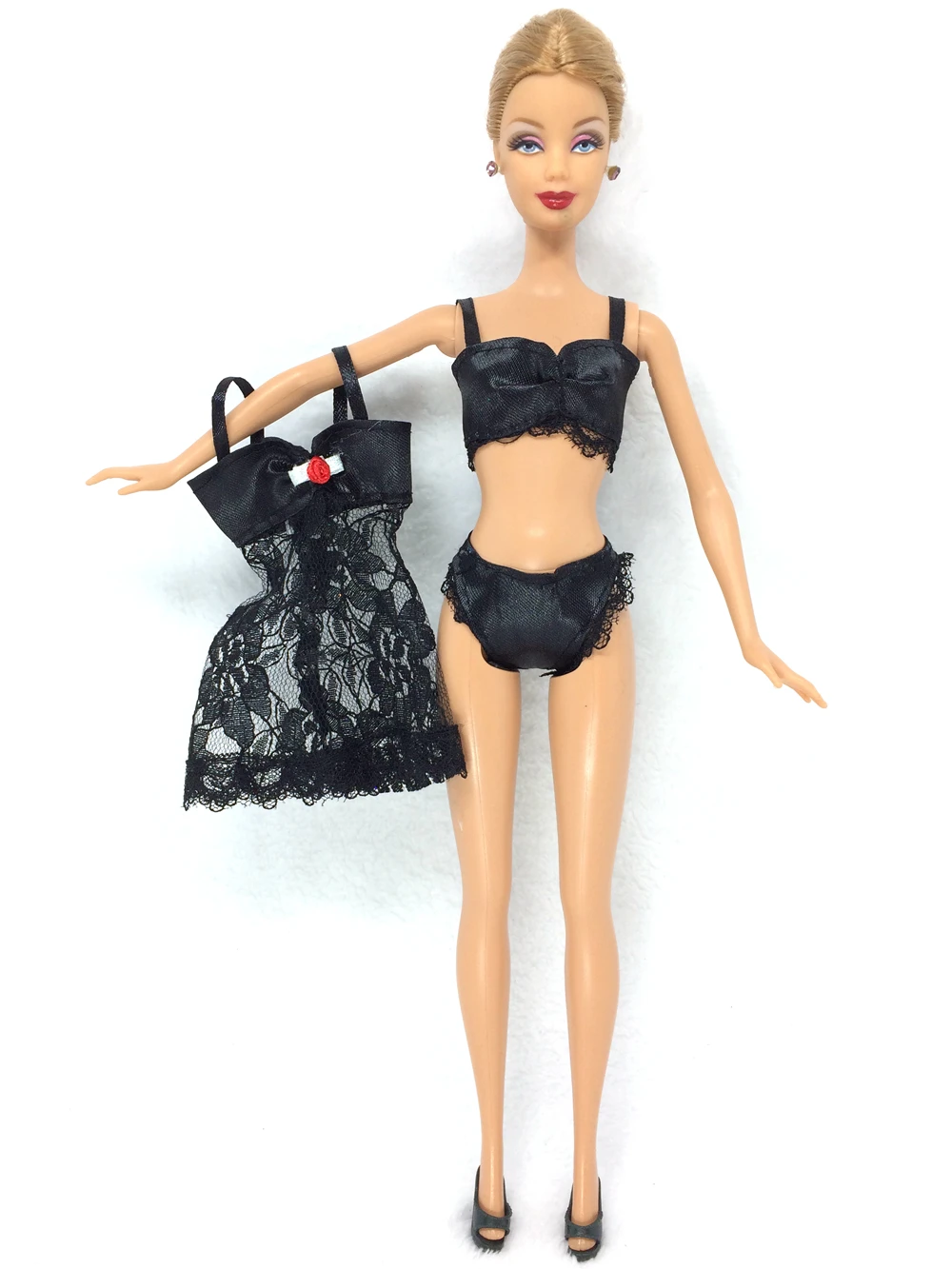 Комплект NK из 6 ярких пижам с куклой нижнее белье бюстгальтер кружевное платье