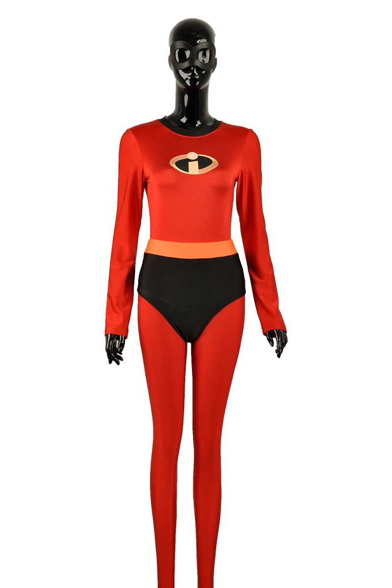 Суперсемейка 2 комбинезон девушка зентай Красный боди Elastigirl Хелен супер женщина