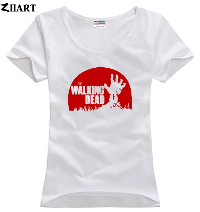 The walking dead skull hand R.I.P. одежда для пары женский o образный вырез хлопковая футболка с