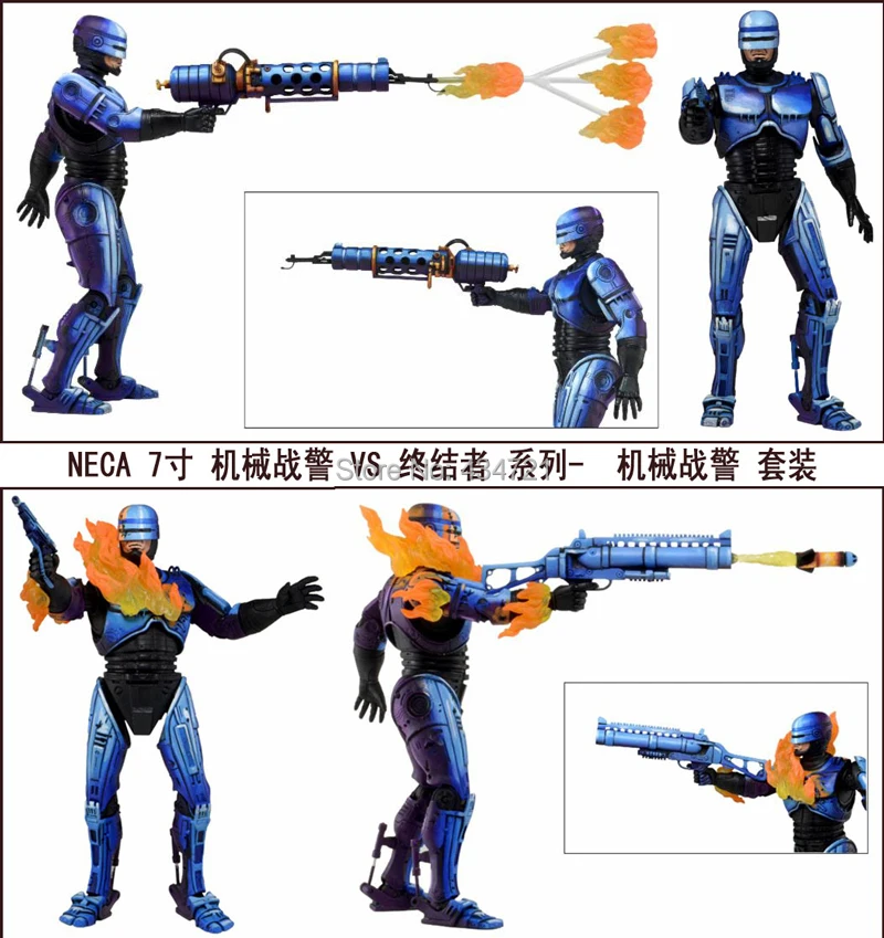 Популярная классическая научно фантастическая игра экшн фигурка Robocop VS Terminator NECA