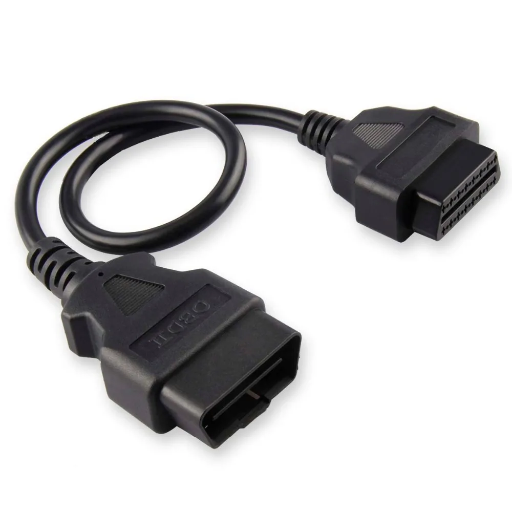 OBD2 16 контактный Удлинительный кабель 30 см Диагностический OBDII адаптер для