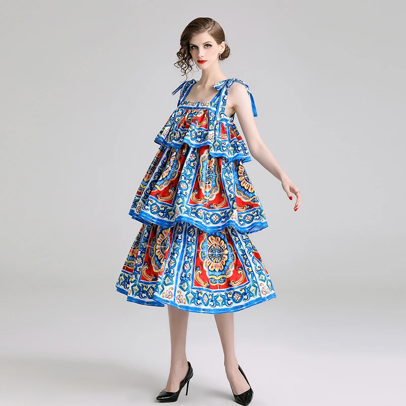2019 новые летние женские платья с принтом и выходное платье рукавом | Женская